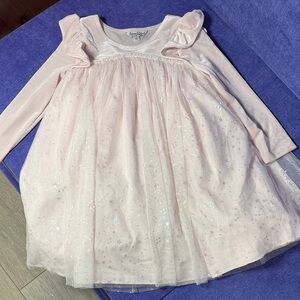 Pippa & Julie Light Pink Tulle and stretch velvet Dress